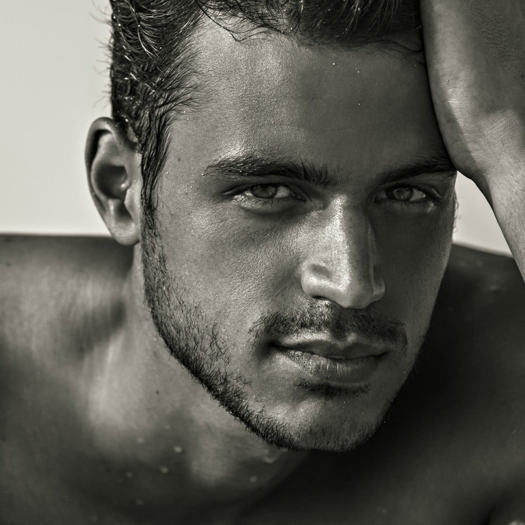 Mans Face Using Matte For Men