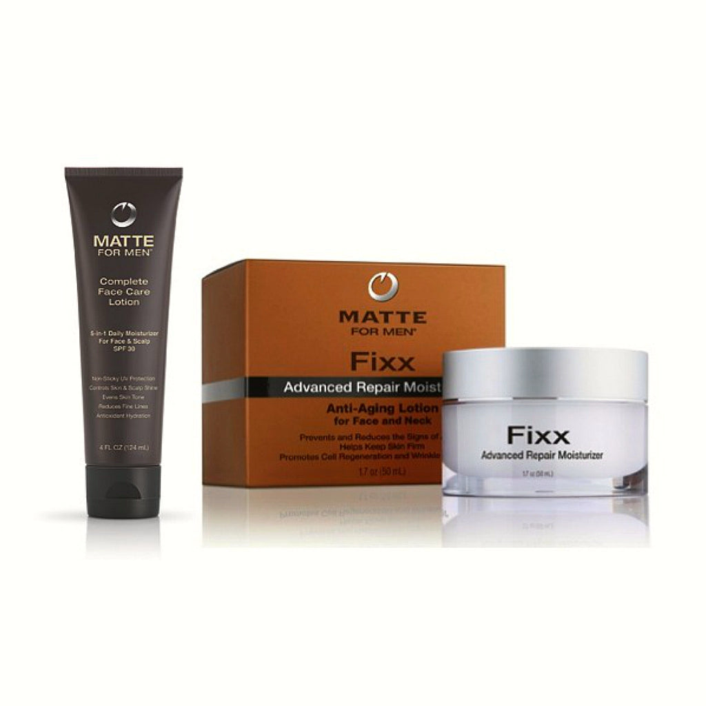 Matte For Men  Face Lotion with Fixx Moisturizer known as the Dynamic Duo